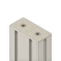 60-020-5 MODULAR SOLUTIONS ALUMINUM END CAP<br>45MM X 90MM W/HARDWARE